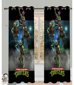 پرده نوپه هوم Nope Home مدل مخمل پانچی طرح trutles سایز 140x280
