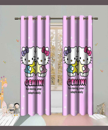 پرده نوپه هوم Nope Home مدل مخمل پانچی طرح کیتی سایز 140x280