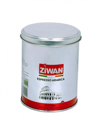 پودر قهوه اسپرسو عربیکا زیوان Ziwan مدل Espresso Arabica وزن 150 گرم