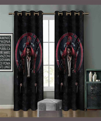 پرده نوپه هوم Nope Home مدل مخمل پانچی طرح اسپایدرمن سایز 140x280