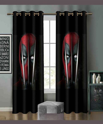 پرده نوپه هوم Nope Home مدل مخمل پانچی طرح اسپایدرمن سایز 140x280
