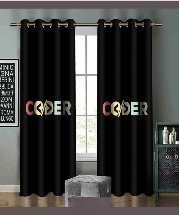 پرده نوپه هوم Nope Home مدل مخمل پانچی طرح کدرسایز 140x280