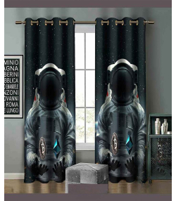 پرده نوپه هوم Nope Home مدل مخمل پانچی طرح فضا نورد سایز 140x280