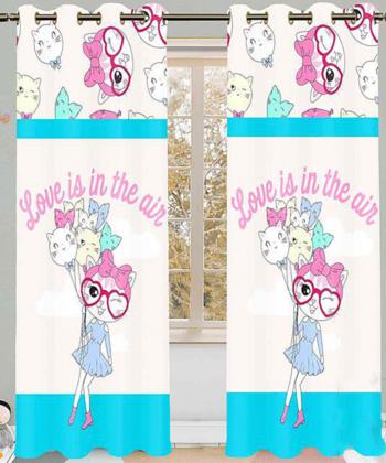 پرده نوپه هوم Nope Home مدل مخمل پانچی طرح خرگوش سایز 140x280