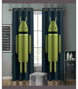 پرده نوپه هوم Nope Home مدل مخمل پانچی طرح اندروید سایز 140x280