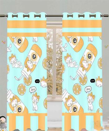 پرده نوپه هوم Nope Home مدل مخمل پانچی طرح کارتونی سایز 140x280