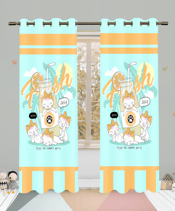 پرده نوپه هوم Nope Home مدل مخمل پانچی طرح کارتونی سایز 140x280