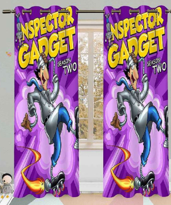 پرده نوپه هوم Nope Home مدل مخمل پانچی طرح کارآگاه گجت سایز 140x280