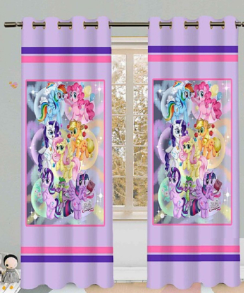 پرده نوپه هوم Nope Home مدل مخمل پانچی طرح کارتونی سایز 140x280
