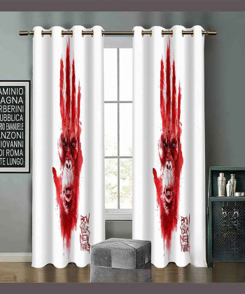 پرده نوپه هوم Nope Home مدل مخمل پانچی طرح پنجه سایز 140x280