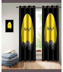 پرده نوپه هوم Nope Home مدل مخمل پانچی طرح گوزن سایز 140x280