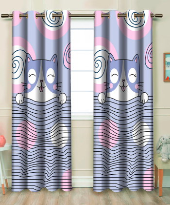 پرده نوپه هوم Nope Home مدل مخمل پانچی طرح حیوانات سایز 140x280