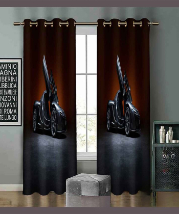 پرده نوپه هوم Nope Home مدل مخمل پانچی طرح ماشین سایز 140x280