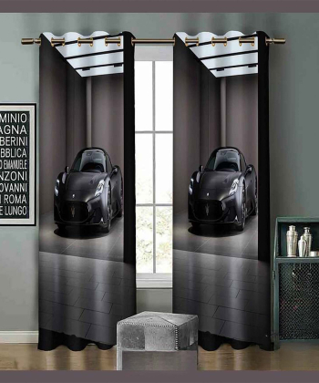 پرده نوپه هوم Nope Home مدل مخمل پانچی طرح ماشین سایز 140x280