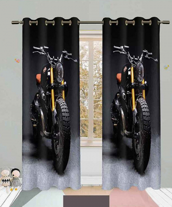 پرده نوپه هوم Nope Home مدل مخمل پانچی طرح موتور سایز 140x280