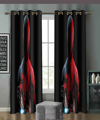 پرده نوپه هوم Nope Home مدل مخمل پانچی طرح اسپایدرمن سایز 140x280