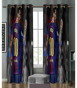 پرده نوپه هوم Nope Home مدل مخمل پانچی طرح فوتبالیستی سایز 140x280