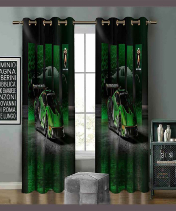 پرده نوپه هوم Nope Home مدل مخمل پانچی طرح ماشین سایز 140x280