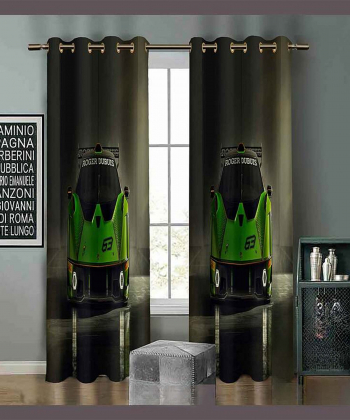 پرده نوپه هوم Nope Home مدل مخمل پانچی طرح ماشین سایز 140x280