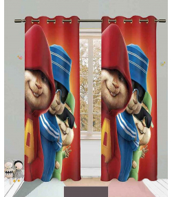 پرده نوپه هوم Nope Home مدل مخمل پانچی طرح سنجابی سایز 140x280