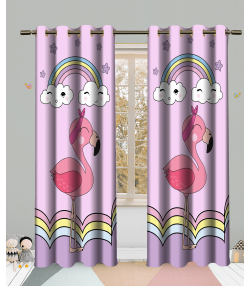 پرده نوپه هوم Nope Home مدل مخمل پانچی طرح پلیکان سایز 140x280