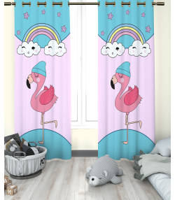 پرده نوپه هوم Nope Home مدل مخمل پانچی طرح پلیکان سایز 140x280