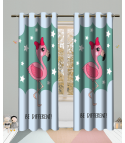 پرده نوپه هوم Nope Home مدل مخمل پانچی طرح پلیکان سایز 140x280
