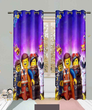پرده نوپه هوم Nope Home مدل مخمل پانچی طرح لگویی سایز 140x280