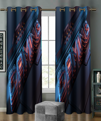 پرده نوپه هوم Nope Home مدل مخمل پانچی طرح گیمینگ سایز 140x280