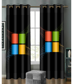 پرده نوپه هوم Nope Home مدل مخمل پانچی طرح ویندوزسایز 140x280