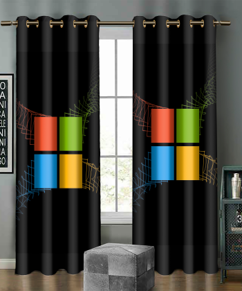 پرده نوپه هوم Nope Home مدل مخمل پانچی طرح ویندوزسایز 140x280