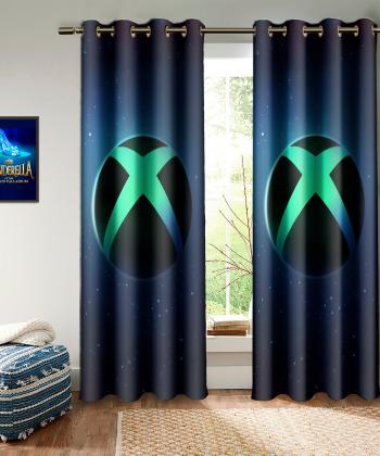 پرده نوپه هوم Nope Home مدل مخمل پانچی طرح ایکس باکس سایز 140x280