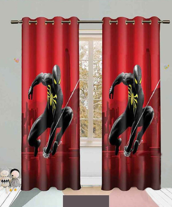 پرده نوپه هوم Nope Home مدل مخمل پانچی طرح اسپایدرمن سایز 140x280
