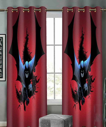 پرده نوپه هوم Nope Home مدل مخمل پانچی طرح بتمن سایز 140x280