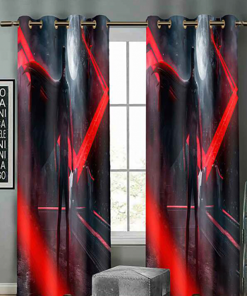 پرده نوپه هوم Nope Home مدل مخمل پانچی طرح بتمن سایز 140x280