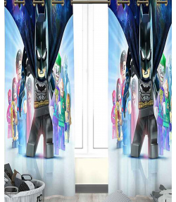پرده نوپه هوم Nope Home مدل مخمل پانچی طرح بتمن سایز 140x280