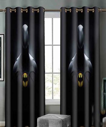 پرده نوپه هوم Nope Home مدل مخمل پانچی طرح بتمن سایز 140x280