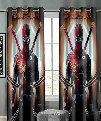 پرده نوپه هوم Nope Home مدل مخمل پانچی طرح مرد عنکبوتی سایز 140x280