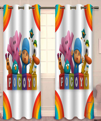 پرده نوپه هوم Nope Home مدل مخمل پانچی طرح پوکویو سایز 140x280