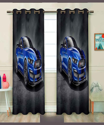 پرده نوپه هوم Nope Home مدل مخمل پانچی طرح ماشین سایز 140x280