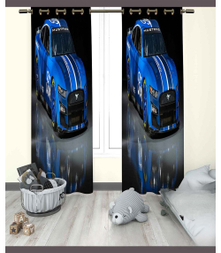 پرده نوپه هوم Nope Home مدل مخمل پانچی طرح ماشین سایز 140x280