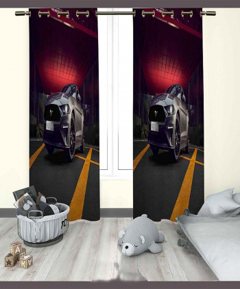 پرده نوپه هوم Nope Home مدل مخمل پانچی طرح ماشین سایز 140x280