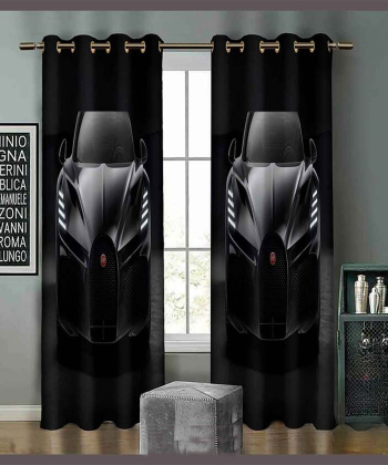 پرده نوپه هوم Nope Home مدل مخمل پانچی طرح ماشین سایز 140x280