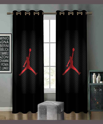 پرده نوپه هوم Nope Home مدل مخمل پانچی طرح جردن سایز 140x280