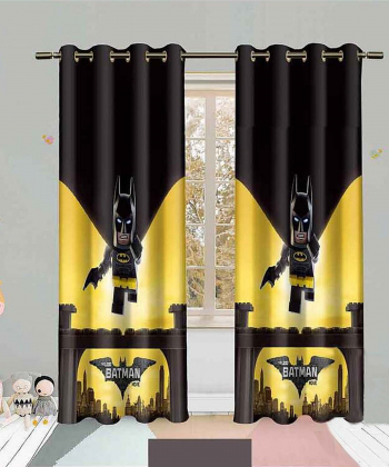 پرده نوپه هوم Nope Home مدل مخمل پانچی طرح بتمن سایز 140x280