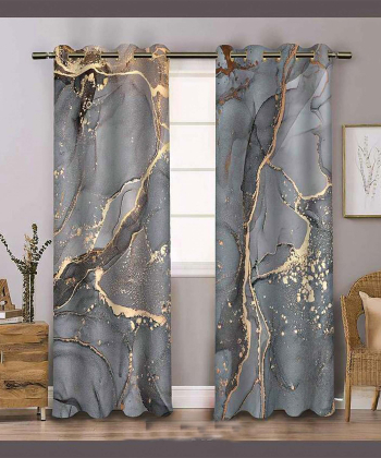 پرده نوپه هوم Nope Home مدل مخمل پانچی طرح ماربل سایز 140x280