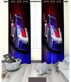 پرده نوپه هوم Nope Home مدل مخمل پانچی طرح ماشین مسابقه ای سایز 140x280
