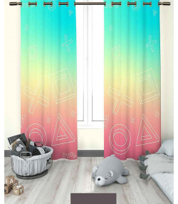 پرده نوپه هوم Nope Home مدل مخمل پانچی طرح هندسه سایز 140x280
