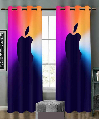 پرده نوپه هوم Nope Home مدل مخمل پانچی طرح اپل سایز 140x280
