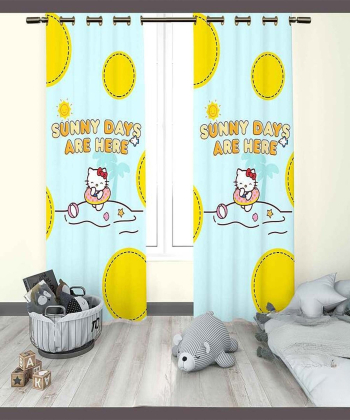 پرده نوپه هوم Nope Home مدل مخمل پانچی طرح کیتی سایز 140x280